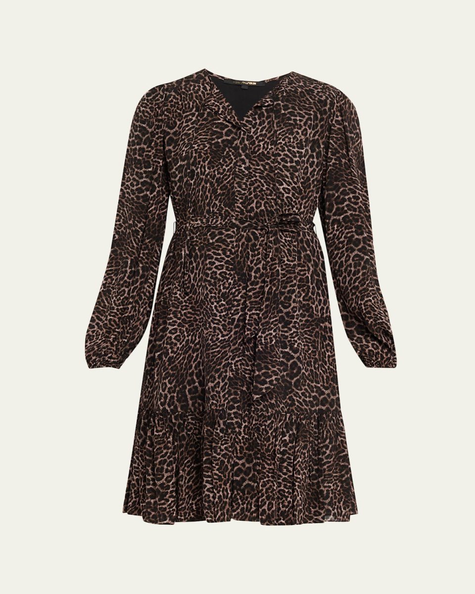 Cheryl Leopard-Print Viscose Midi Dress